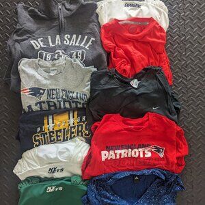 Lot of Mixed Activewear NFL Nike Reebok Champion Adidas 10 Piece Reseller Bundle
